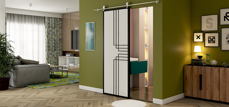 sliding bathroom door installation in Cudahy
